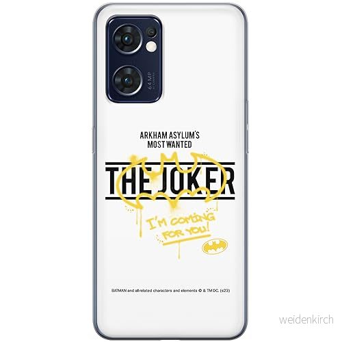 ERT GROUP mobiltelefonfodral för Oppo RENO 7 5G originalt och officiellt licensierat DC mönster Batman & Joker 006 optimalt anpassad till formen på mobiltelefonen, fodral tillverkad av TPU plast 5905795060596