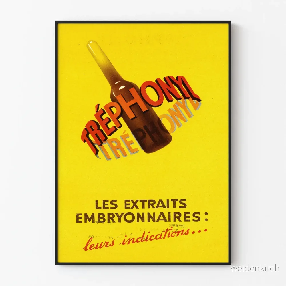 Vintageposter Tréphonyl för retro väggdekoration