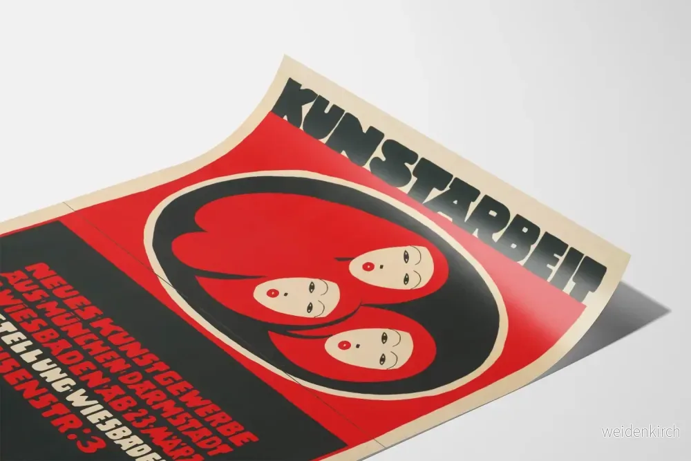 Vintageposter Kunstarbete: Art Nouveau-utställning i Wiesbaden - Bild 3