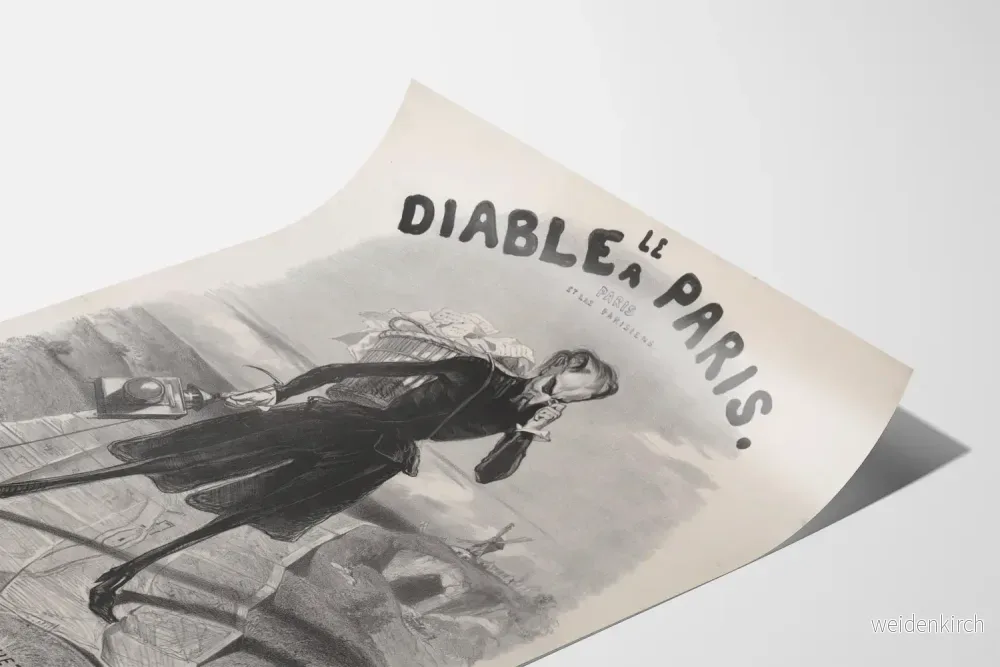 Vintageposter Le Diable à Paris – Parisisk väggdekoration - Bild 3