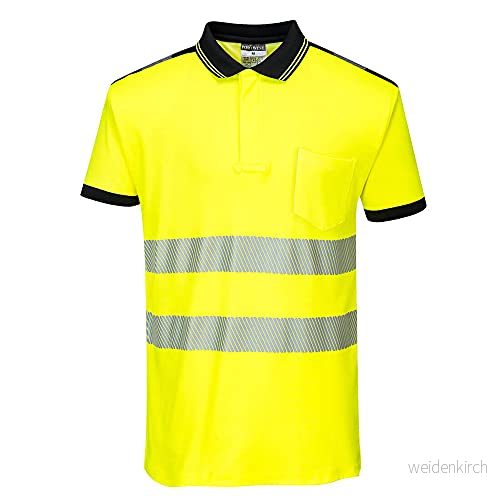 Portwest T180YERM Vision Hi Vis pikétröja, storlek M, gul 5036108306909