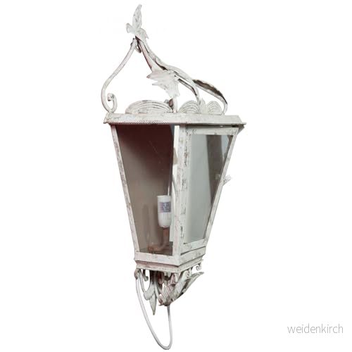 Biscottini Industriell elektrisk hängande lampa L28,5xPR16,5xH61,5 - Modern ljuskrona Antik vit finish järn 8057723359498