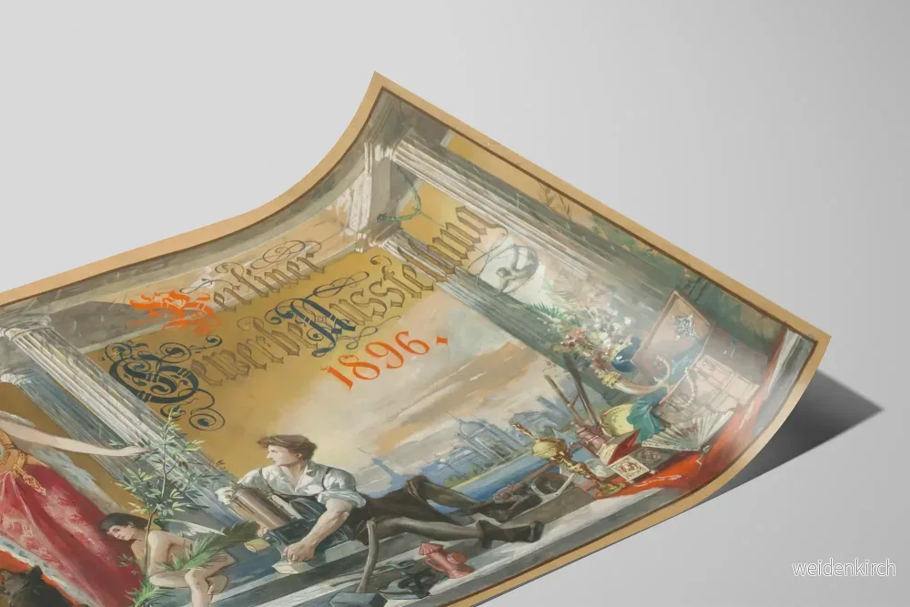 Vintageposter Berliner Gewerbe Ausstellung 1896 väggdekoration - Bild 2