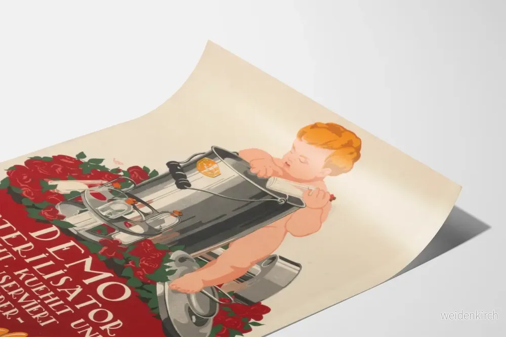 Vintageposter Thermos AG - Mjölksterilisator för spädbarn - Bild 3