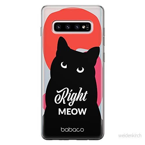 ERT GROUP mobiltelefonfodral för Samsung S10 PLUS originalt och officiellt licensierat Babaco mönster Cats 004 optimalt anpassad till formen på mobiltelefonen, gedeeltelijk transparant 5905131089946