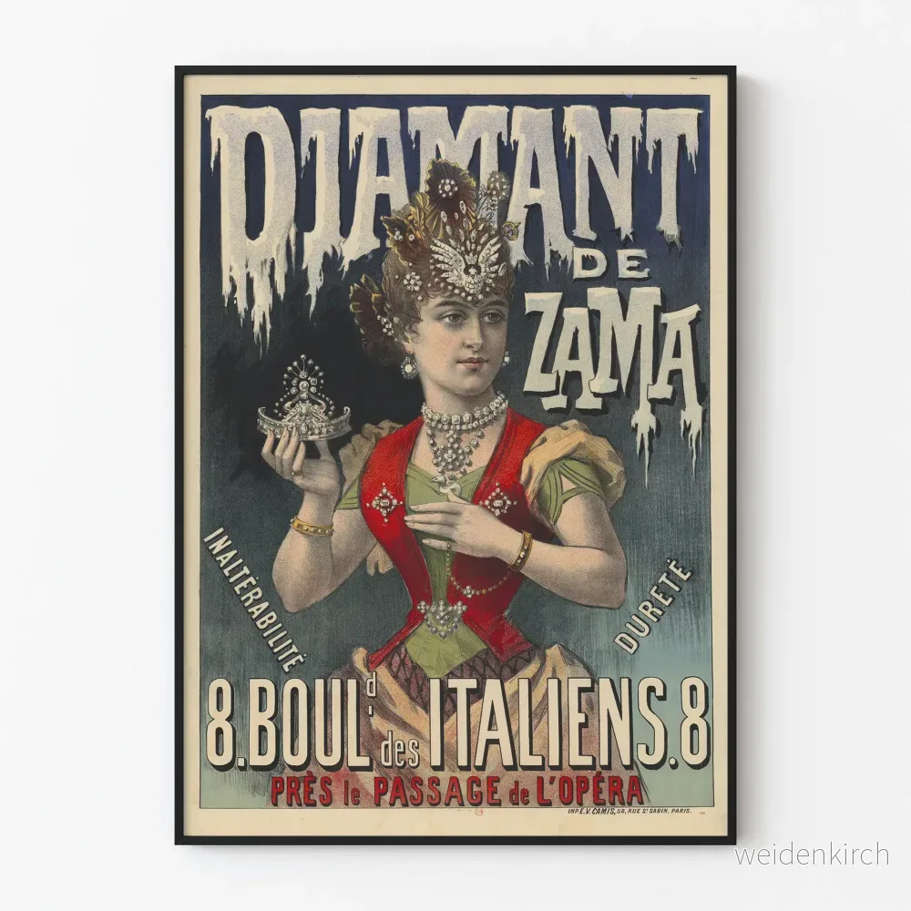 Vintageposter Diamant de Zama - Elegant väggdekoration