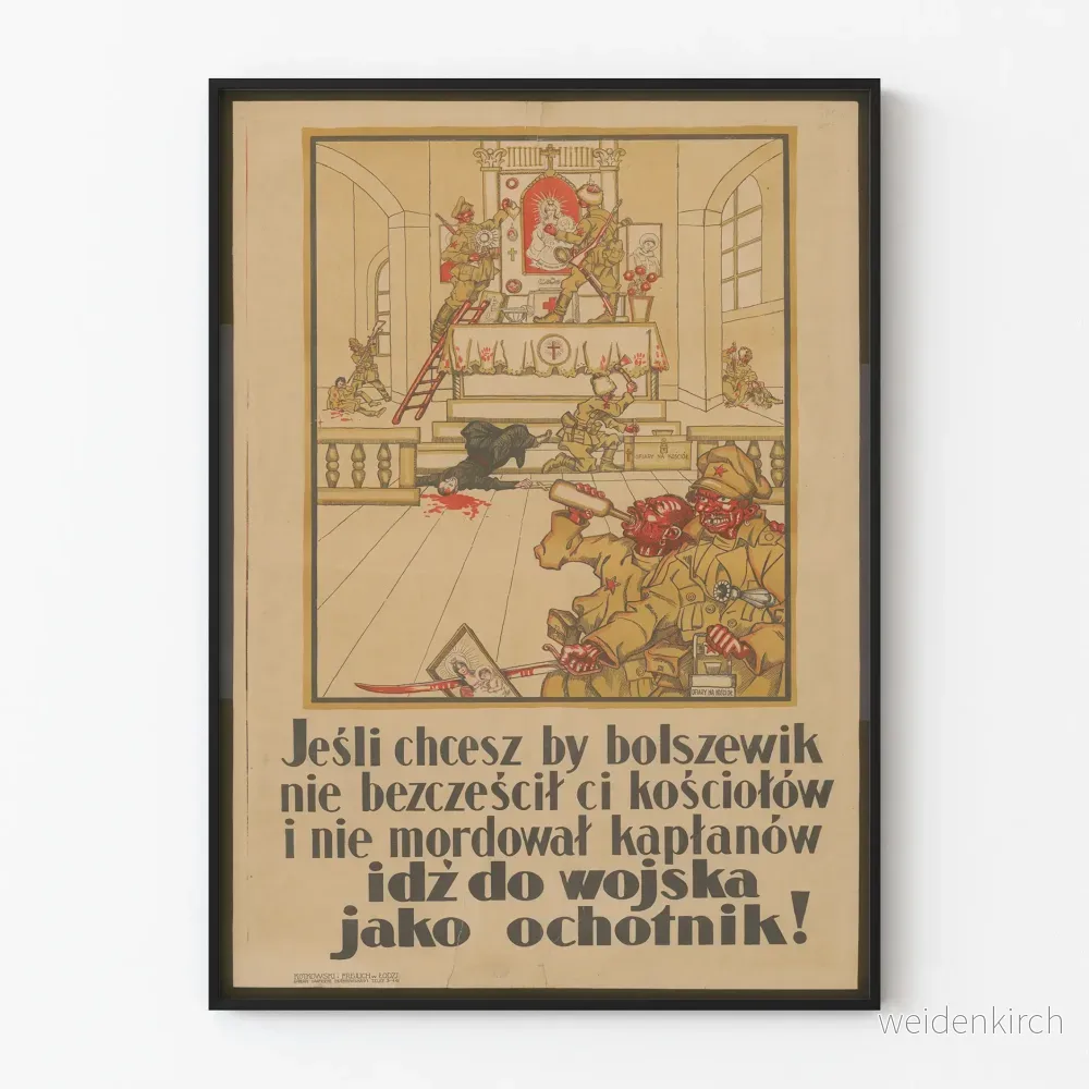 Vintage propagandaposter för polska militären