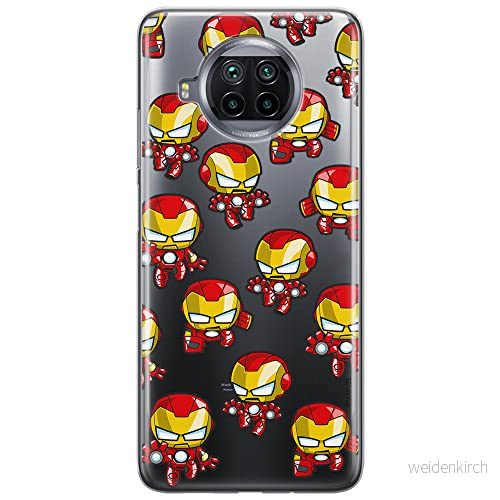 ERT GROUP mobiltelefonfodral för Xiaomi MI 10T LITE/REDMI NOTE 9 PRO 5G originalt och officiellt licensierat Marvel mönster Iron Man 031, gedeeltelijk transparant 5904805154898