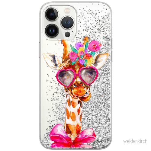 ERT GROUP mobiltelefonfodral för Apple Iphone XS originalt och officiellt licensierat Babaco mönster Giraffe 002 Vit optimalt anpassad till formen på mobiltelefonen, med glitter overflow effekt 5903040236390