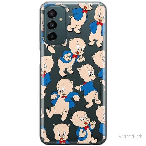 ERT GROUP mobiltelefonfodral för Samsung M13 4G/ M23 5G/ F23 originalt och officiellt licensierat Looney Tunes mönster Porky Pig 001 anpassad till formen på mobiltelefonen, gedeeltelijk transparant 5905511619985