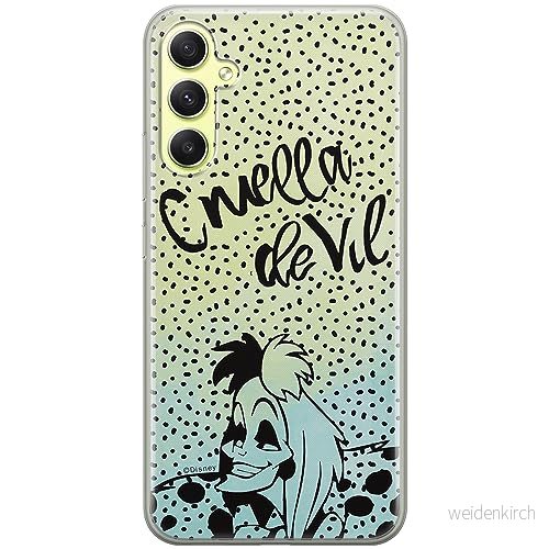 ERT GROUP mobiltelefonfodral för Samsung A34 5G originalt och officiellt licensierat Disney mönster Cruella 002 optimalt anpassad till formen på mobiltelefonen, fodral tillverkad av TPU plast 5905511791278