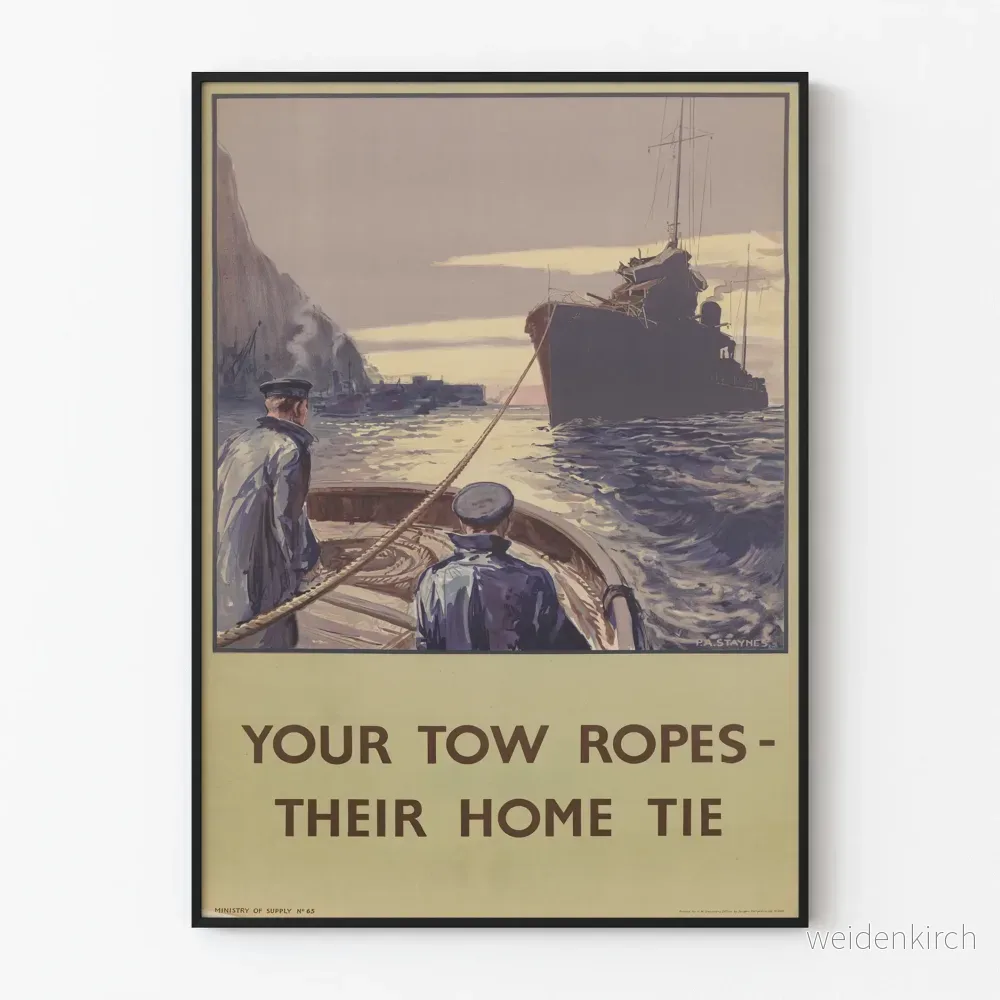 Marin Vintage Poster Ditt Tågsegel Deras Hemknut