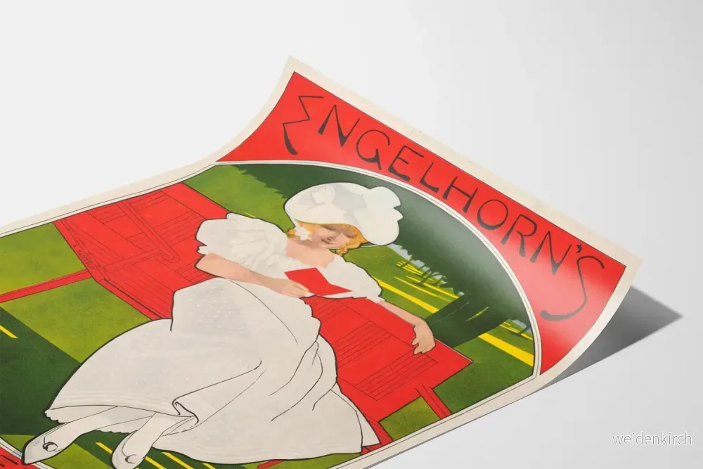 Vintageaffisch för Engelhorns Allmänna Roman-Bibliotek, läsning och avkoppling - Bild 3