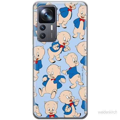ERT GROUP mobiltelefonfodral för Xiaomi 12T/ 12T pro/ K50 Ultra originalt och officiellt licensierat Looney Tunes mönster Porky Pig 001, fodral tillverkad av TPU plast 5905511617707