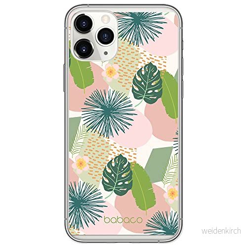 ERT GROUP mobiltelefonfodral för Apple Iphone 11 PRO originalt och officiellt licensierat Babaco mönster Plants 012 Vit optimalt anpassad till formen på mobiltelefonen, fodral tillverkad av TPU plast 5903932578935
