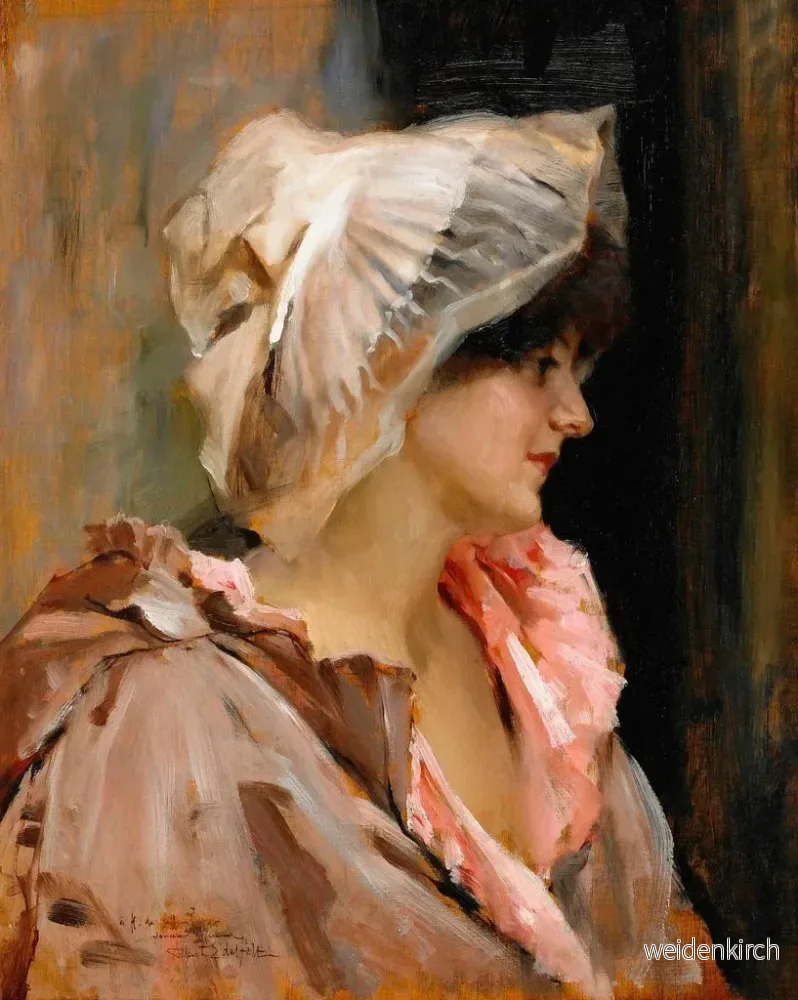 Målning Dame parisienne en peignoir - Albert Edelfelt | Konsttryck - Bild 2