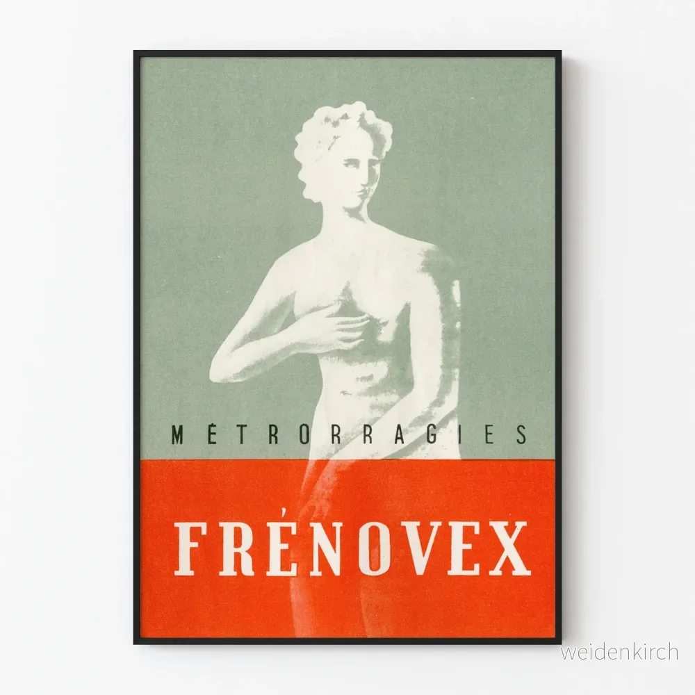 Vintage reklamposter för medicinsk reklam Frénovex