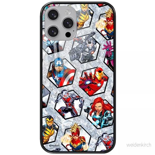 ERT GROUP mobiltelefonfodral för Apple Iphone 13 PRO MAX originalt och officiellt licensierat Marvel mönster Avengers 023 tillverkad av härdat glas, skyddsfodral 5904805865442