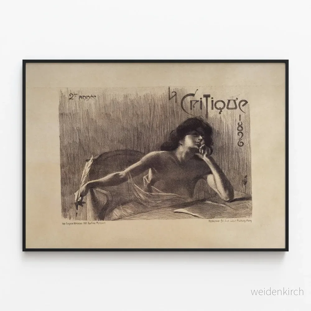 Vintageposter La Critique 1896 - Konstnärlig Väggdekoration