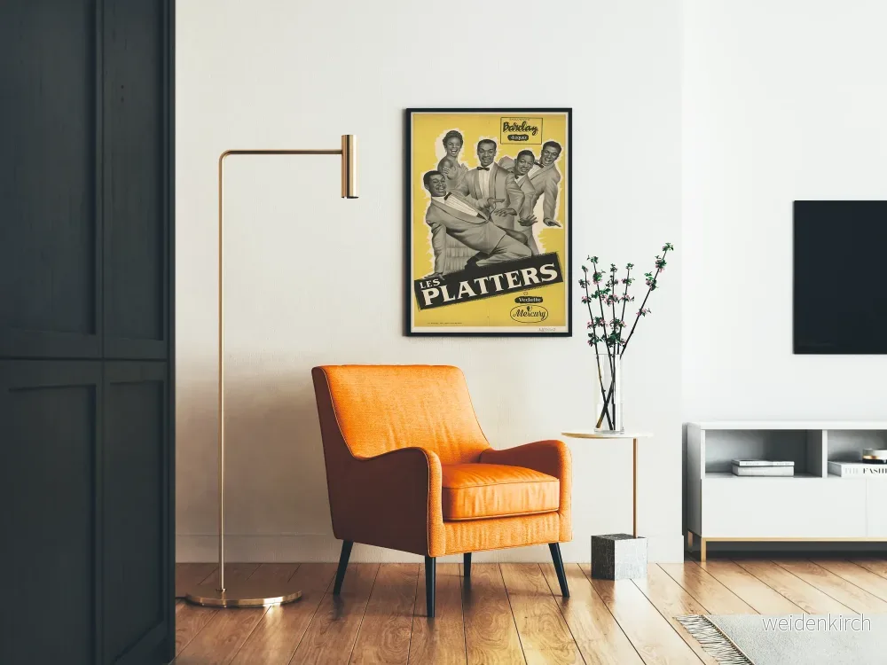 Vintageposter Les Platters - Retro musikväggdekoration - Bild 2