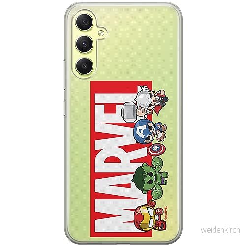 ERT GROUP mobiltelefonfodral för Samsung A34 5G originalt och officiellt licensierat Marvel mönster 010 optimalt anpassad till formen på mobiltelefonen, gedeeltelijk transparant 5905511780708
