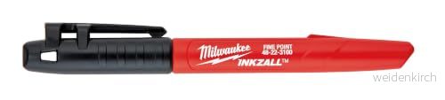 Milwaukee Inkzall Jobsite Fine Point Svart Permanent markör 12-pack 45242319473
