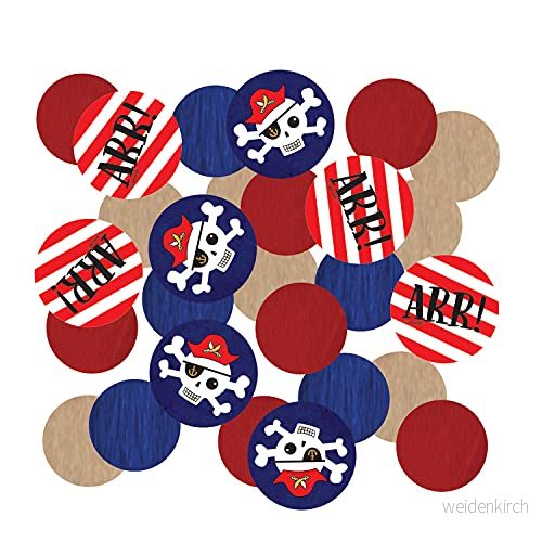 Amscan 9909922 konfetti pirat, 14 gram, spridning av film, bordsdekoration, barnfödelsedag, karneval, temafest 194099038331