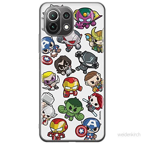 ERT GROUP mobiltelefonfodral för Xiaomi 11 LITE 4G/5G originalt och officiellt licensierat Marvel mönster Avengers 024, fodral tillverkad av TPU plast 5904805192029