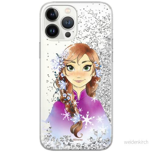 ERT GROUP mobiltelefonfodral för Apple Iphone 12 PRO MAX originalt och officiellt licensierat Disney mönster Anna 001 Vit optimalt anpassad till formen på mobiltelefonen, med glitter overflow effekt 5903040382639