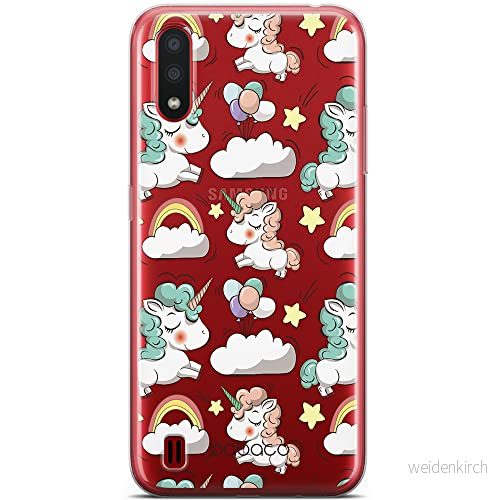 ERT GROUP mobiltelefonfodral för Samsung A01 originalt och officiellt licensierat Babaco mönster Unicorn 001 optimalt anpassad till formen på mobiltelefonen, gedeeltelijk transparant 5904805427121