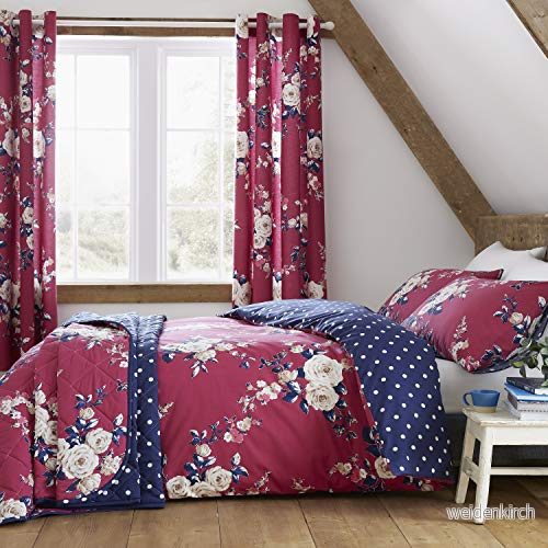 Catherine Lansfield CANTERBURY PLUM Fyrkantig och halv 5607032155354