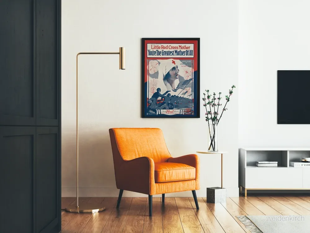 Vintageposter Little Red Cross Mother för väggdekoration - Bild 2