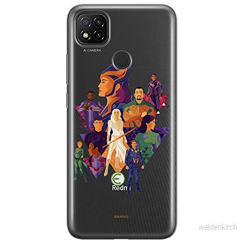 ERT GROUP mobiltelefonfodral för Xiaomi REDMI 9C originalt och officiellt licensierat Marvel mönster Eternals 007 optimalt anpassad till formen på mobiltelefonen, gedeeltelijk transparant 5904805114984