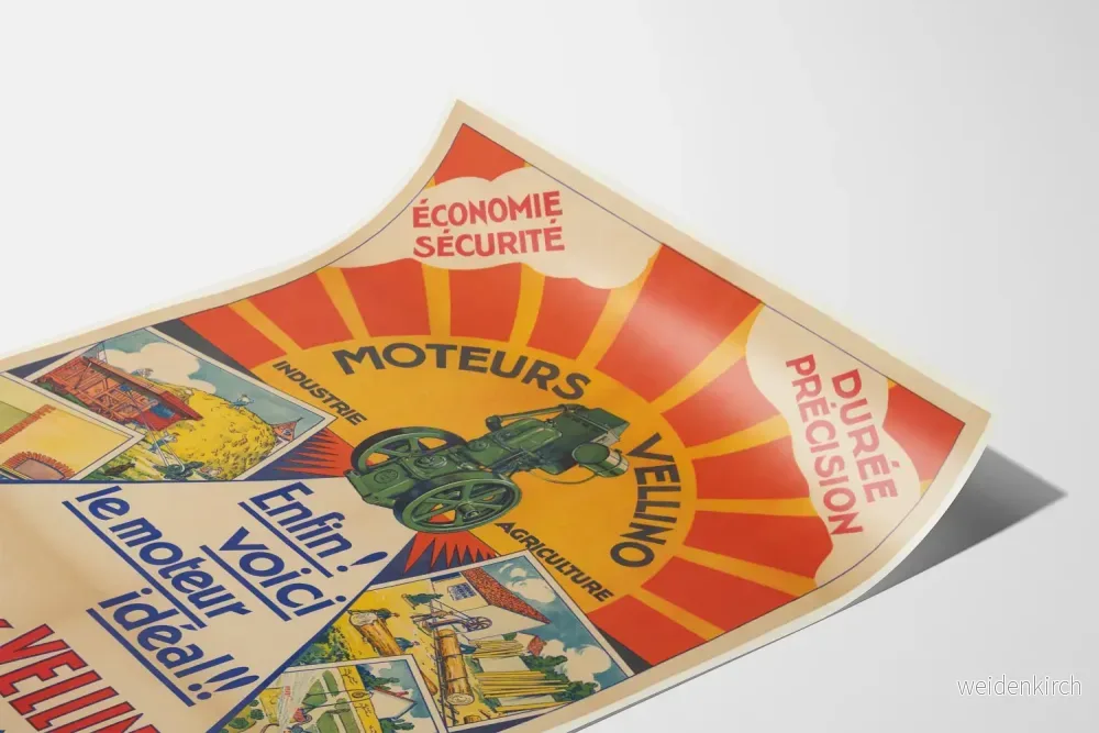 Vintageposter för motorer Vellino - Industriell och lantlig inredning - Bild 3