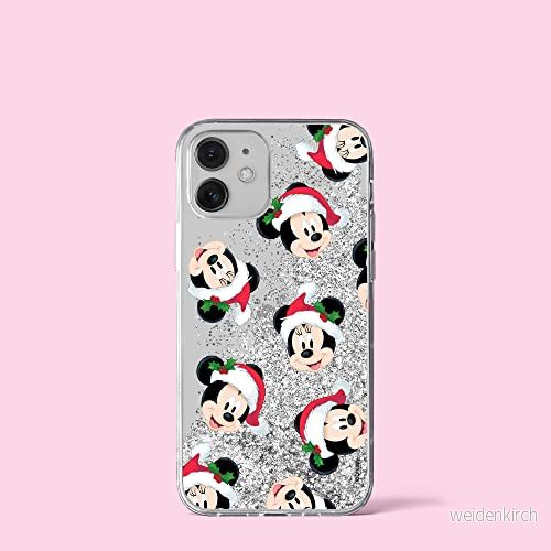 ERT GROUP mobiltelefonfodral för Apple Iphone 12/12 PRO originalt och officiellt licensierat Disney mönster Mickey & Minnie 016, med glitter overflow effekt 5903040376591