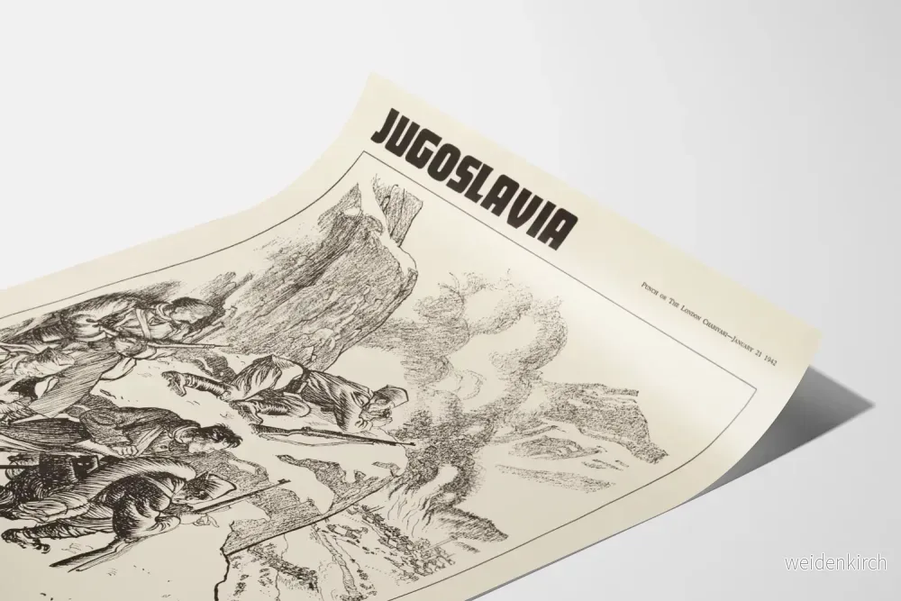 Vintageaffisch Jugoslavien Frihet på höjderna - Bild 3