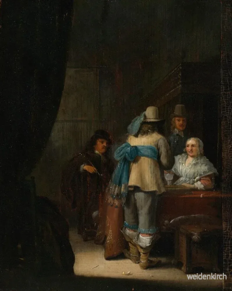 Målning Figures dans un intérieur - Anthonie Palamedesz | Konsttryck - Bild 2