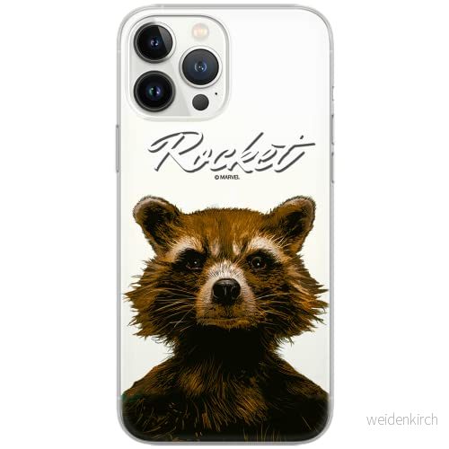 ERT GROUP mobiltelefonfodral för Samsung S20 PLUS / S11 originalt och officiellt licensierat Marvel mönster Rocket 006 Vit optimalt anpassad till formen på mobiltelefonen, gedeeltelijk transparant 5903537496801