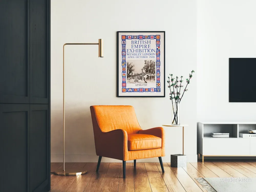Vintage British Empire Exhibition 1924 - Historisk väggdekoration poster - Bild 2