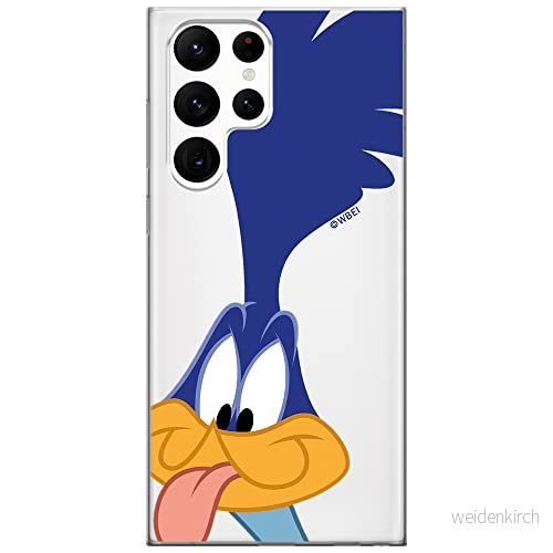 ERT GROUP mobiltelefonfodral för Samsung S22 ULTRA originalt och officiellt licensierat Looney Tunes mönster Road Runner 002 optimalt anpassad till formen på mobiltelefonen, gedeeltelijk transparant 5904805282812