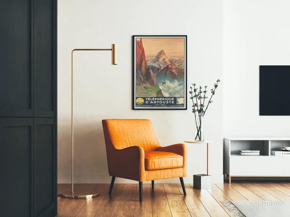 Vintageposter av Artouste linbana - Bergväggsdekor - Bild 2
