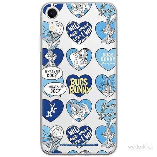 ERT GROUP mobiltelefonfodral för Iphone XR originalt och officiellt licensierat Looney Tunes mönster Bugs 021 optimalt anpassad till formen på mobiltelefonen, gedeeltelijk transparant 5905795085353
