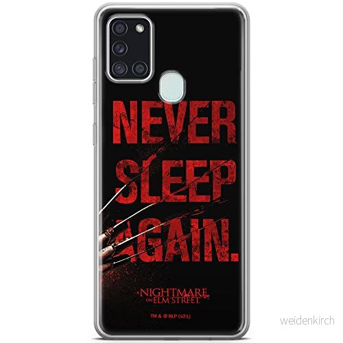 ERT GROUP mobiltelefonfodral för Samsung A21s originalt och officiellt licensierat Horror mönster Nightmare of Elm Street 003 anpassad till formen på mobiltelefonen, fodral tillverkad av TPU plast 5905511075392