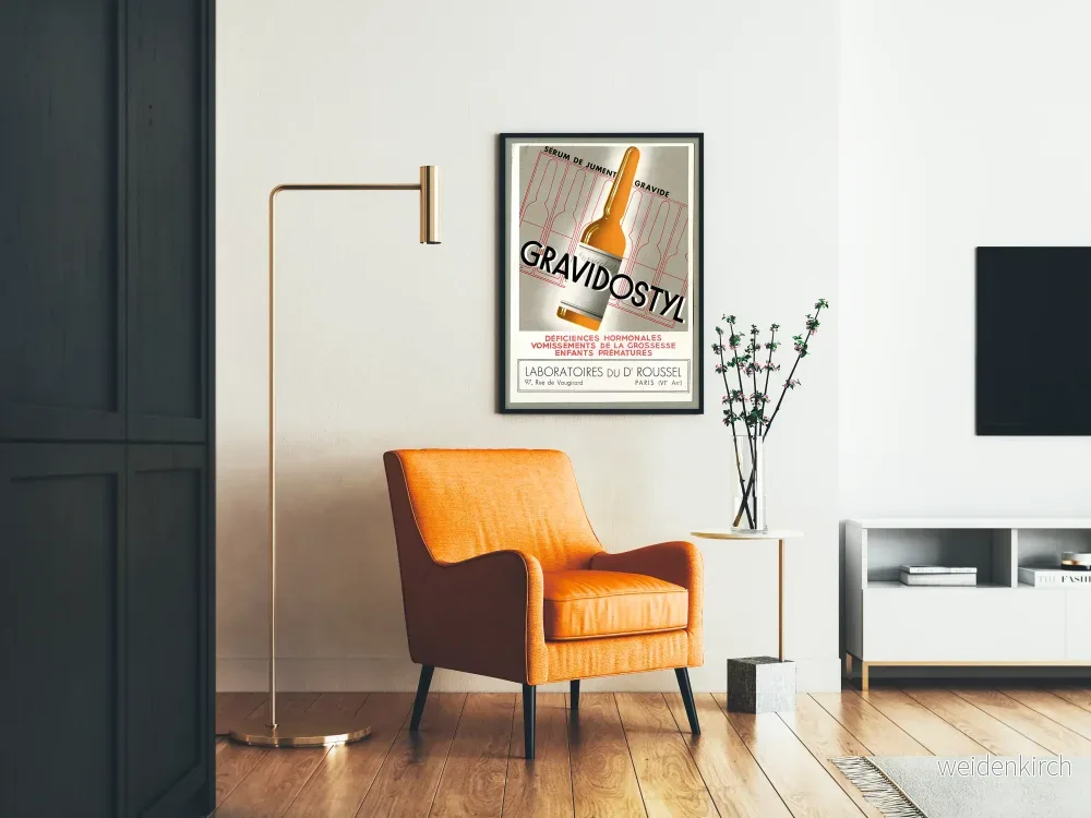 Vintageposter Gravidostyl - Retro medicinsk väggdekoration - Bild 2