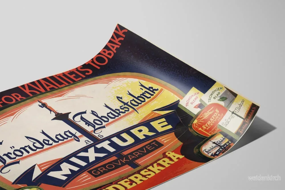 Vintage reklamposter för Trøndelag Tobaksfabrik Mixture - Bild 2