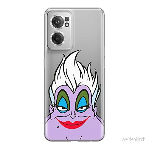 ERT GROUP mobiltelefonfodral för Oneplus NORD CE 2 originalt och officiellt licensierat Disney mönster Ursula 002 optimalt anpassad till formen på mobiltelefonen, gedeeltelijk transparant 5905511283636