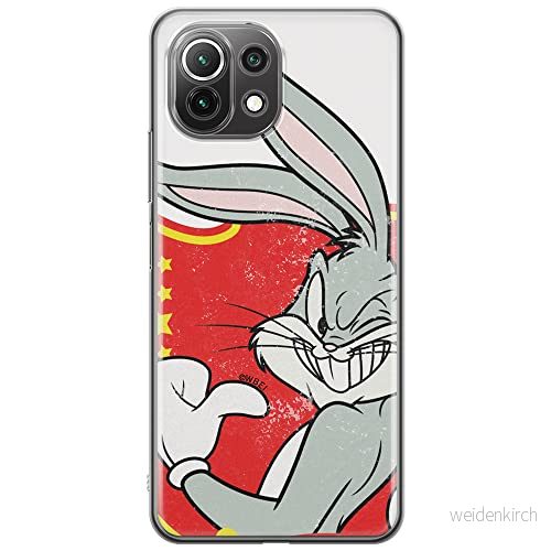 ERT GROUP mobiltelefonfodral för Xiaomi 11 LITE 4G/5G originalt och officiellt licensierat Looney Tunes mönster Bugs 010, fodral tillverkad av TPU plast 5903932702699
