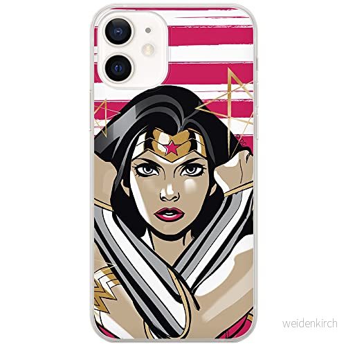 ERT GROUP mobiltelefonfodral för Apple Iphone 12/12 PRO originalt och officiellt licensierat DC mönster Wonder Woman 003 Vit anpassad till formen på mobiltelefonen, fodral tillverkad av TPU plast 5903932000139