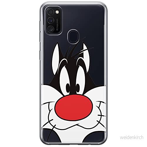 ERT GROUP mobiltelefonfodral för Samsung M21 originalt och officiellt licensierat Looney Tunes mönster Sylvester 001 optimalt anpassad till formen på mobiltelefonen, gedeeltelijk transparant 5903040484258
