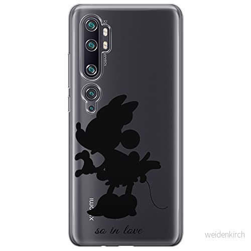 ERT GROUP mobiltelefonfodral för Xiaomi MI NOTE 10 / PRO originalt och officiellt licensierat Disney mönster Minnie 002 anpassad till formen på mobiltelefonen, gedeeltelijk transparant 5904805583063